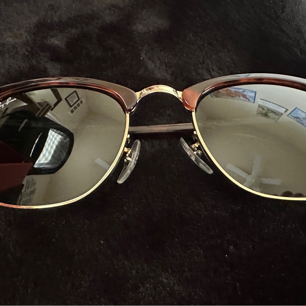 Ray-Ban Brown and Gold Sunglasses